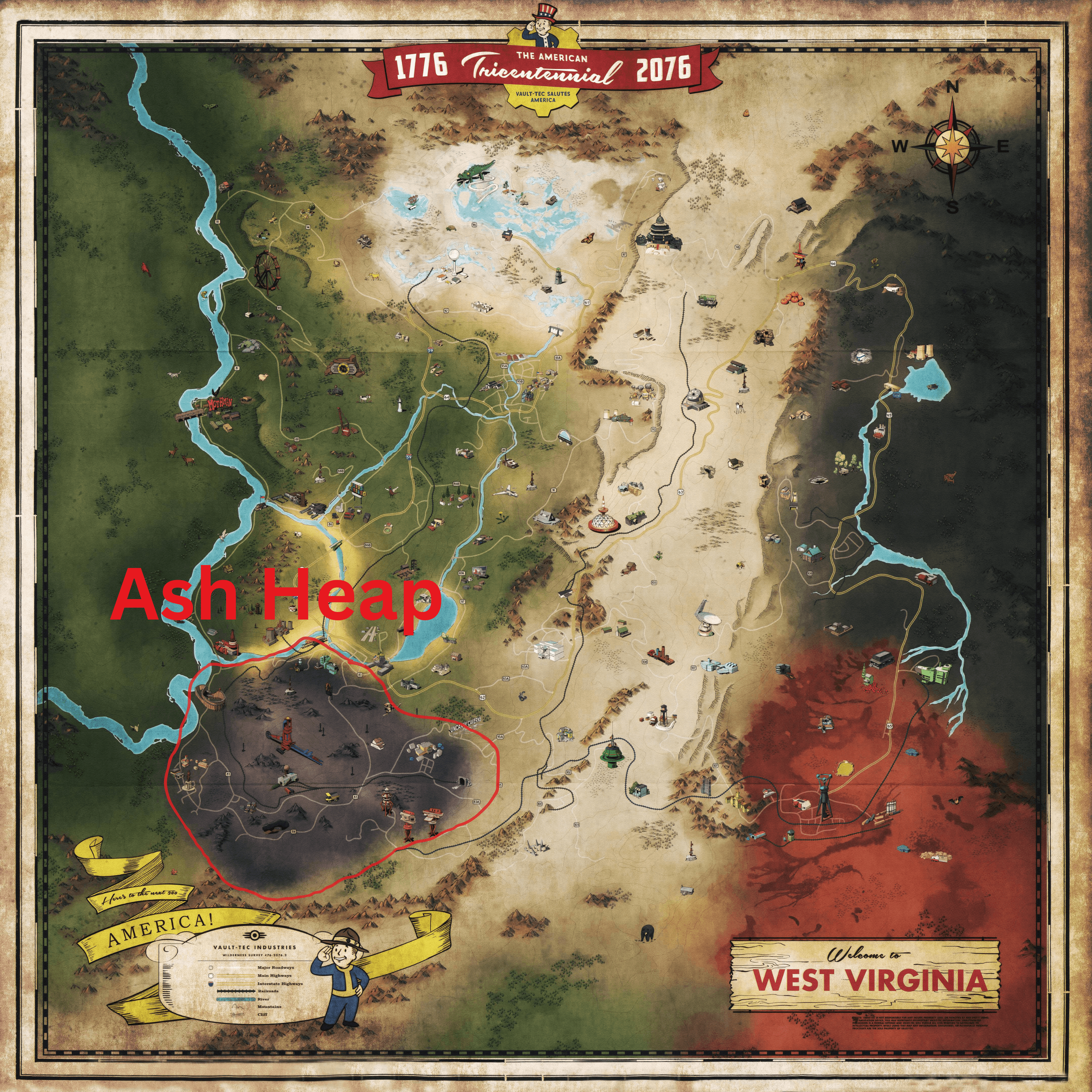 Ash Heap Region Map